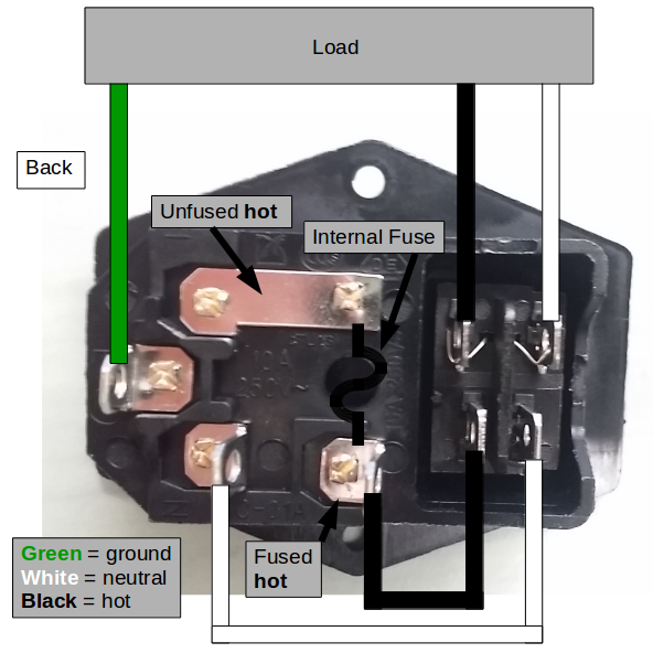 Copied from https://www.instructables.com/Wire-Up-a-Fused-AC-Male-Power-Socket/